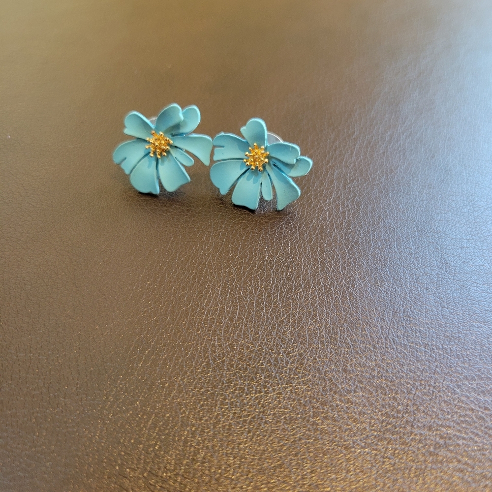 Blue Flower Earrings
